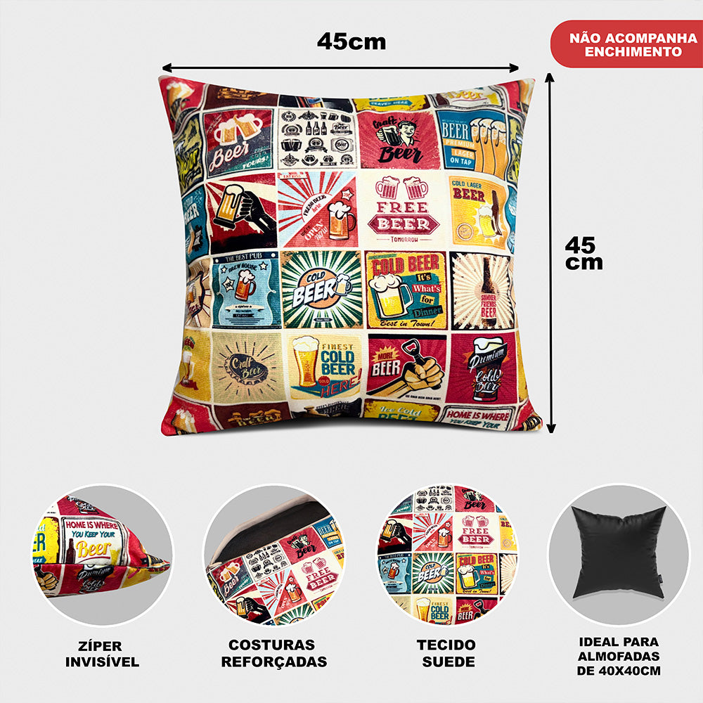 Kit 2 Capas de Almofadas Las Vegas 45x45cm Cama inBox