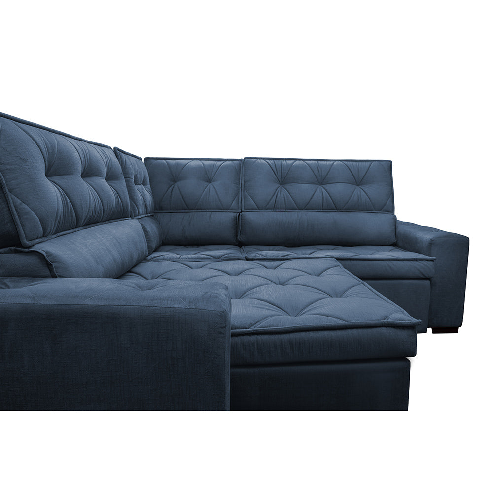 0 - Sofa de Canto Retrátil e Reclinável com Molas Cama inBox Aust