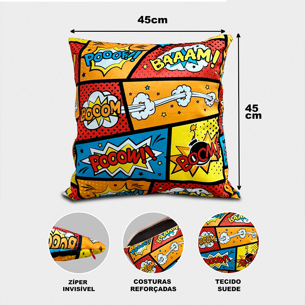 Almofadas Kit Plumie de 45x45cm 2 Uni Estampadas Boom Cama inBox