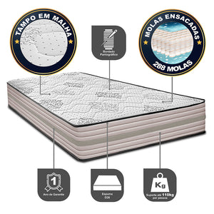 Colchão de Molas Ensacada Spring Zen Cama inBox