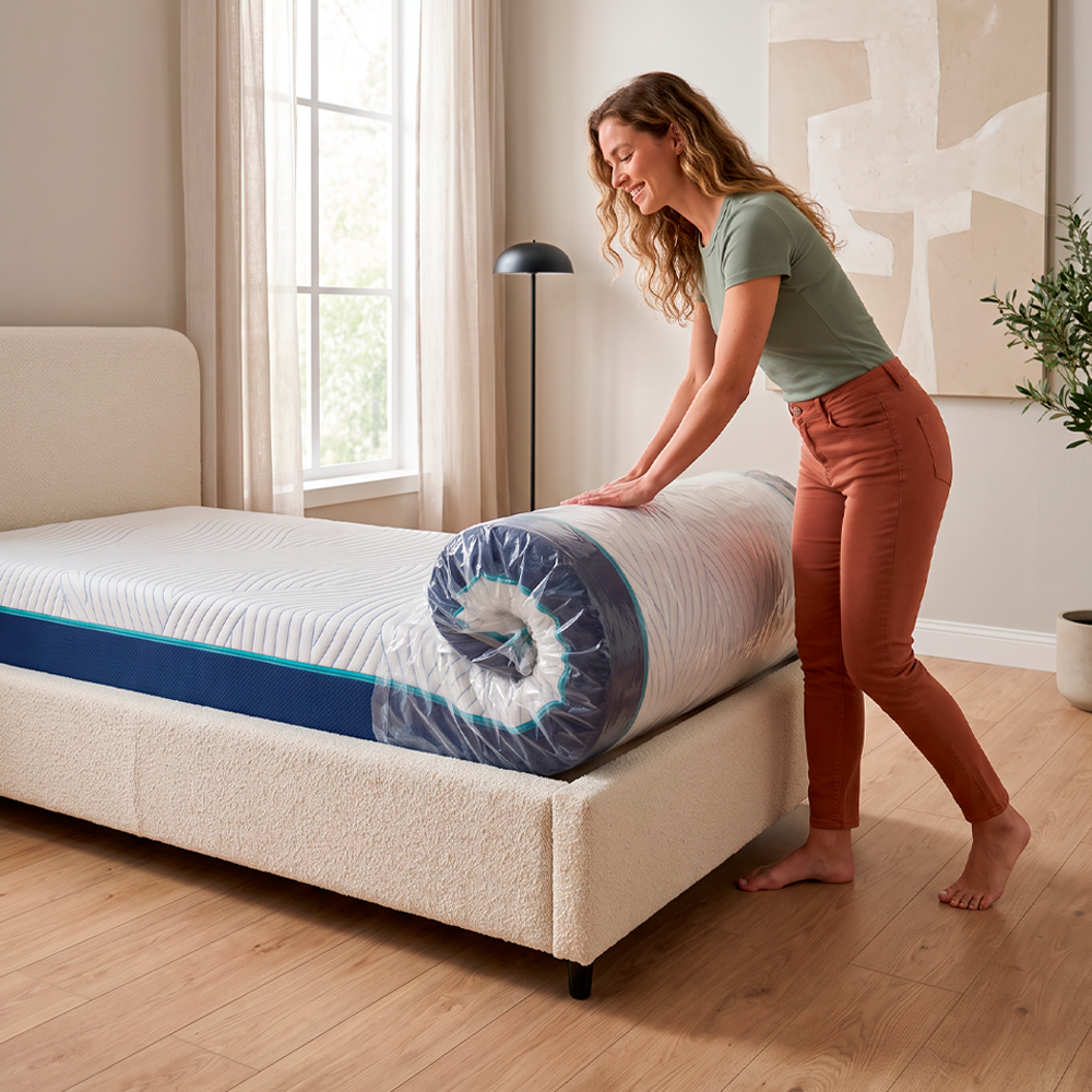Colchão de Molas Ensacadas a Vácuo Boost Tech Memory Fresh Waterfall Cama inBox