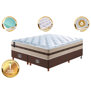 Conjunto Cama Box Com Molas Ensacadas Cama inBox Select Basic