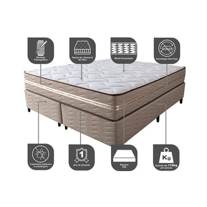 Cama Box (Colchão + Box) de Molas Ensacadas Cama inBox Smart Gold