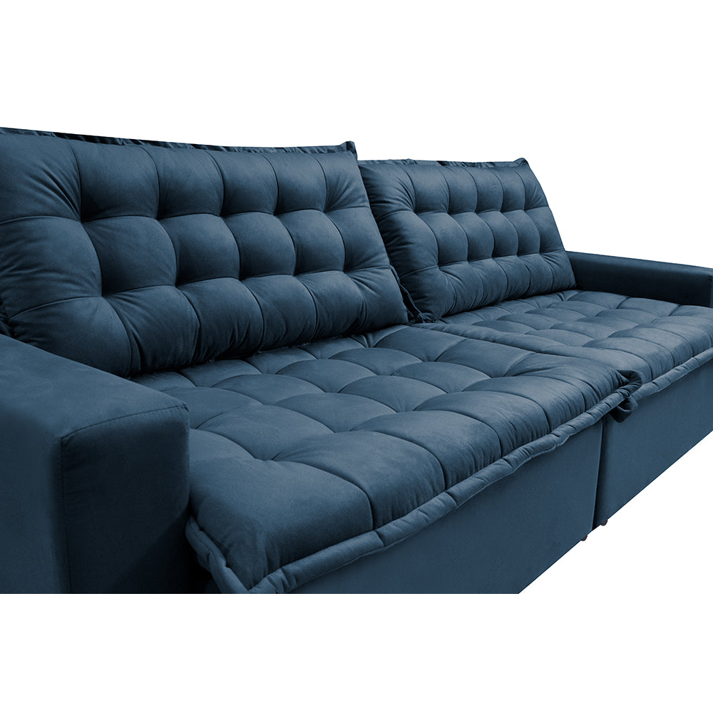 0 - Sofá Retrátil Reclinável e Cama 2,15m Cama inBox Flex Suede V