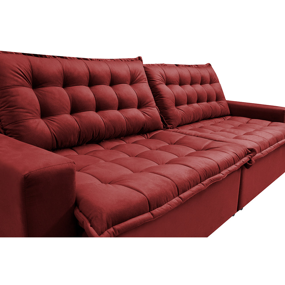 0 - Sofá Retrátil Reclinável e Cama 2,15m Cama inBox Flex Suede V