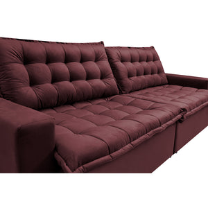 0 - Sofá Retrátil Reclinável e Cama 2,15m Cama inBox Flex Suede V