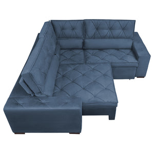 0 - Sofa de Canto Retrátil e Reclinável com Molas Cama inBox Aust