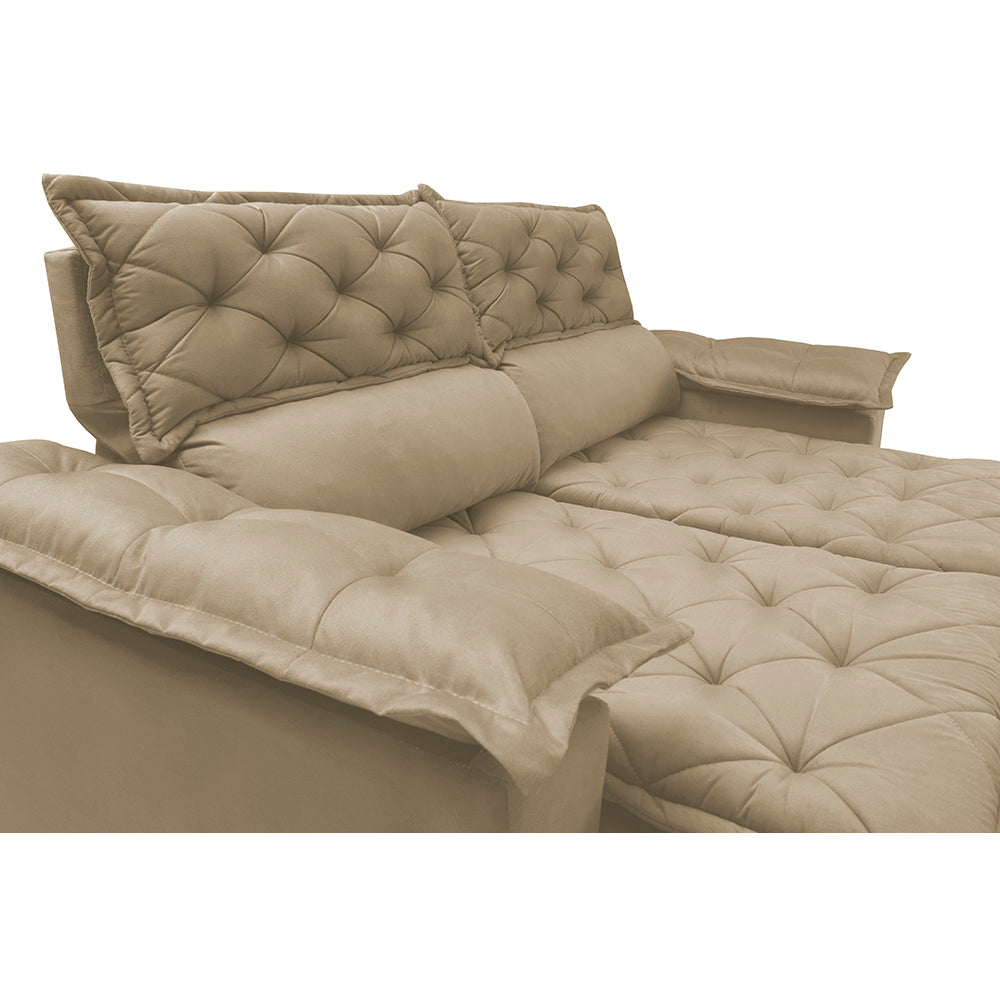 Conjunto de Sofá 3 e 2 Lugares Retrátil e Reclinável Cama inBox Compact