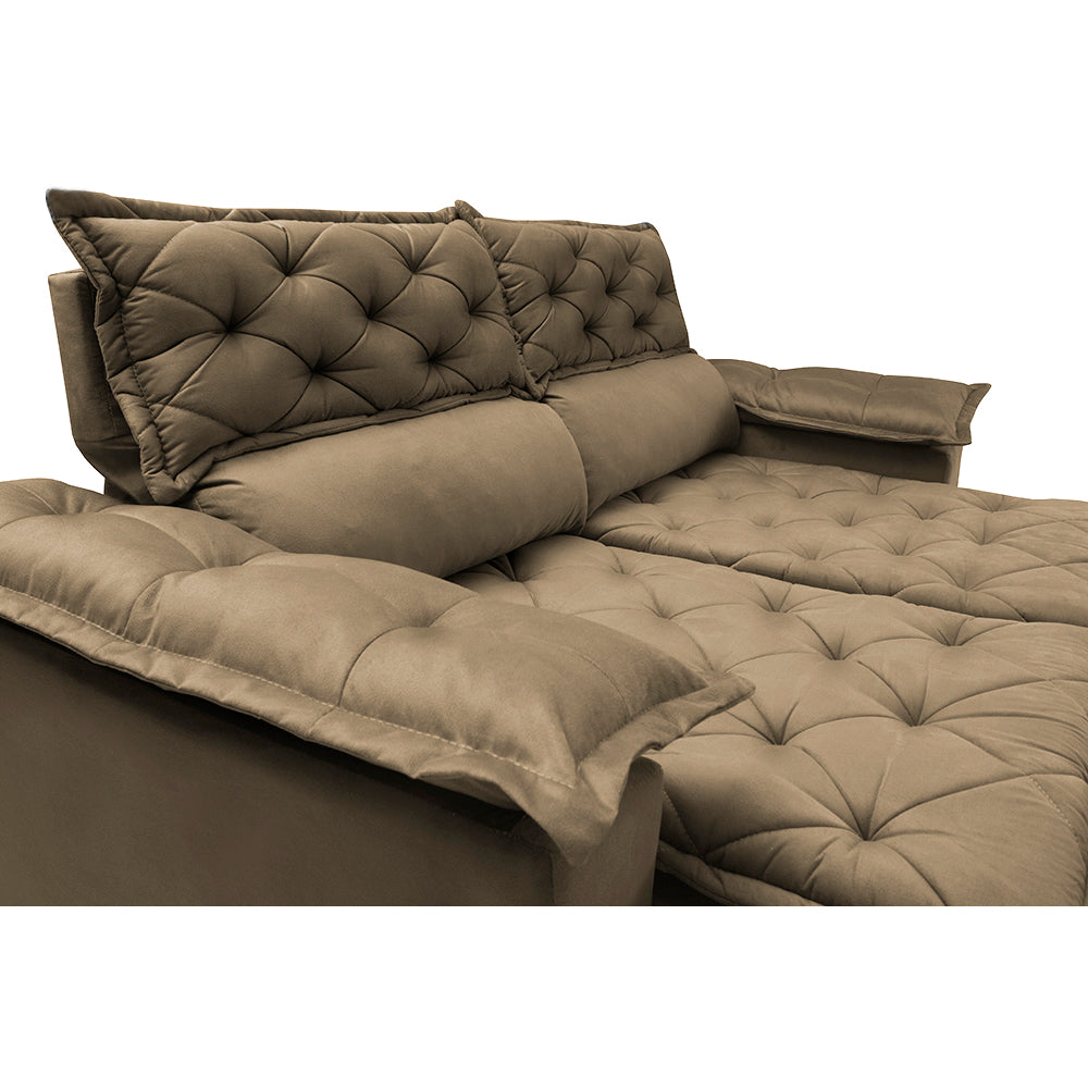 Conjunto de Sofá 3 e 2 Lugares Retrátil e Reclinável Cama inBox Compact