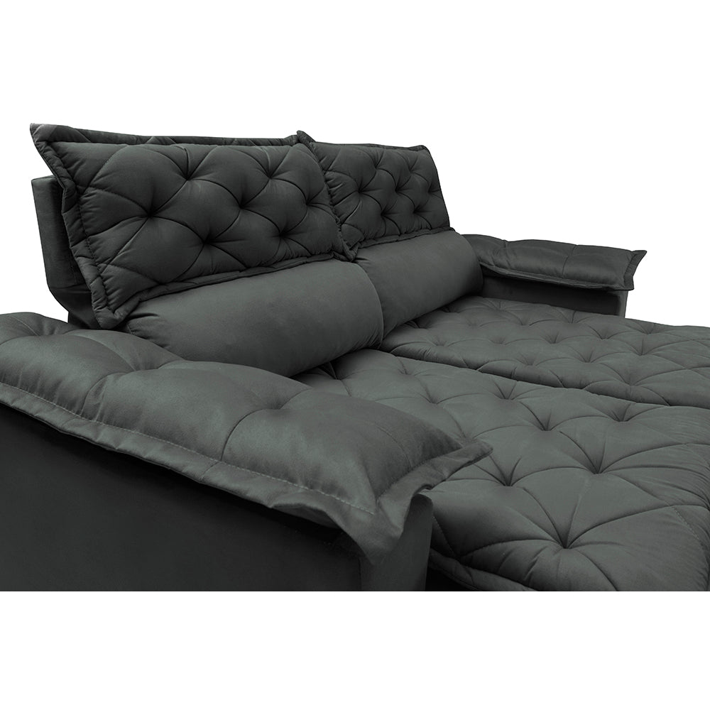 Conjunto de Sofá 3 e 2 Lugares Retrátil e Reclinável Cama inBox Compact
