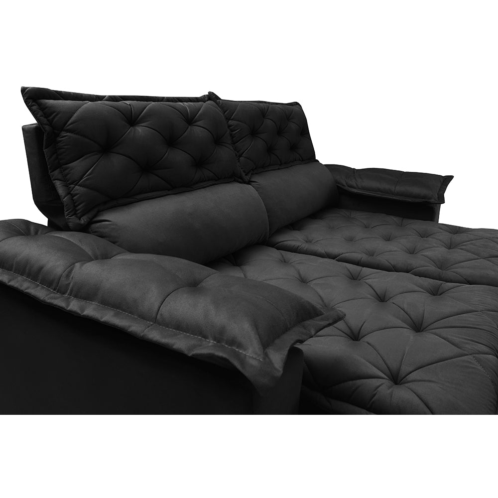 Conjunto de Sofá 3 e 2 Lugares Retrátil e Reclinável Cama inBox Compact
