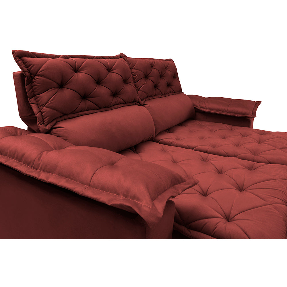 Conjunto de Sofá 3 e 2 Lugares Retrátil e Reclinável Cama inBox Compact
