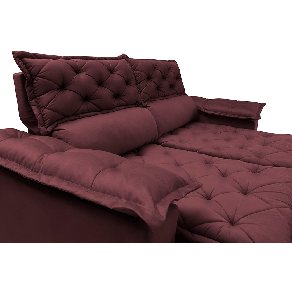 Conjunto de Sofá 3 e 2 Lugares Retrátil e Reclinável Cama inBox Compact