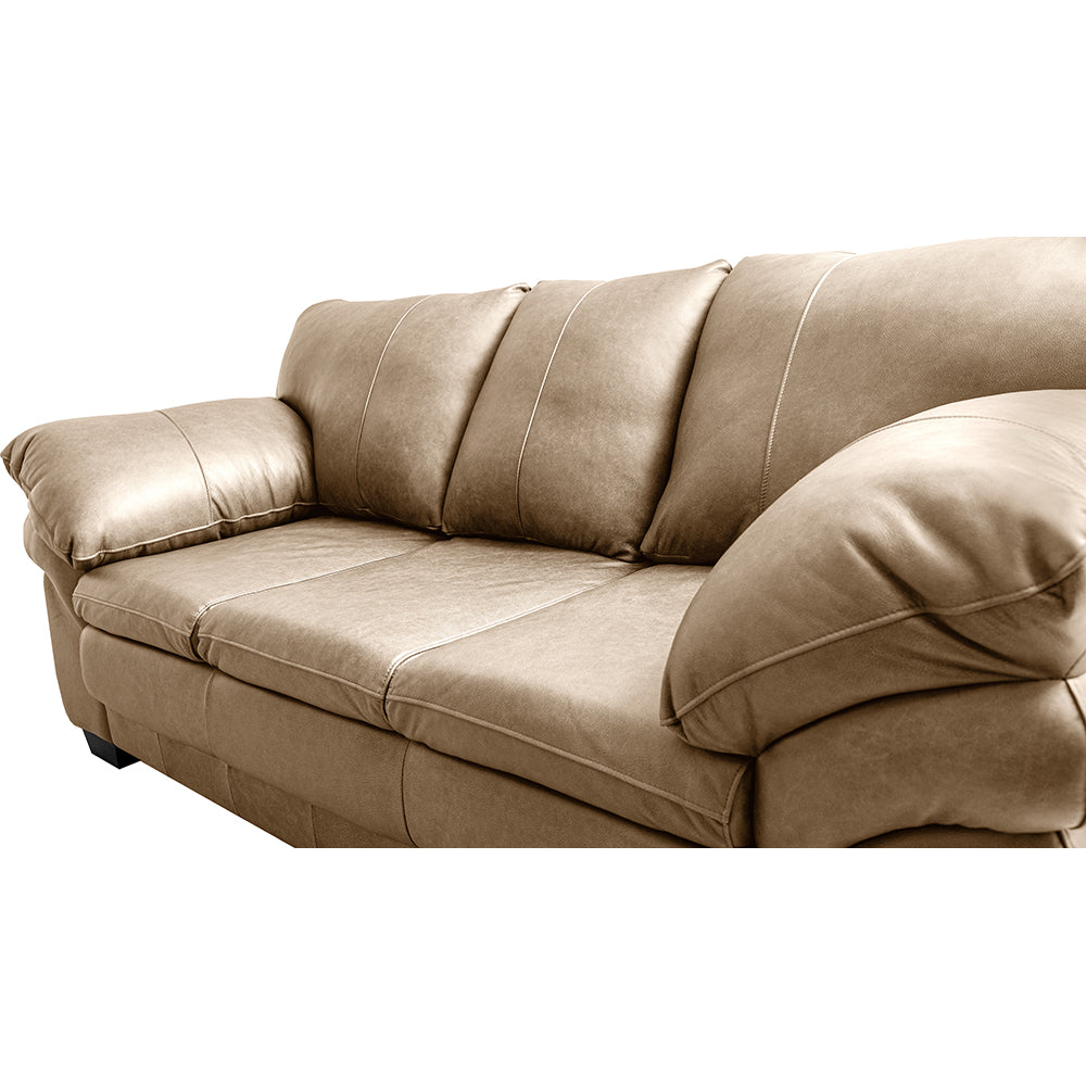 Conjunto Sofá de Couro Legítimo 3 e 2 Lugares Cama inBox Monterrey 2,10x1,60m