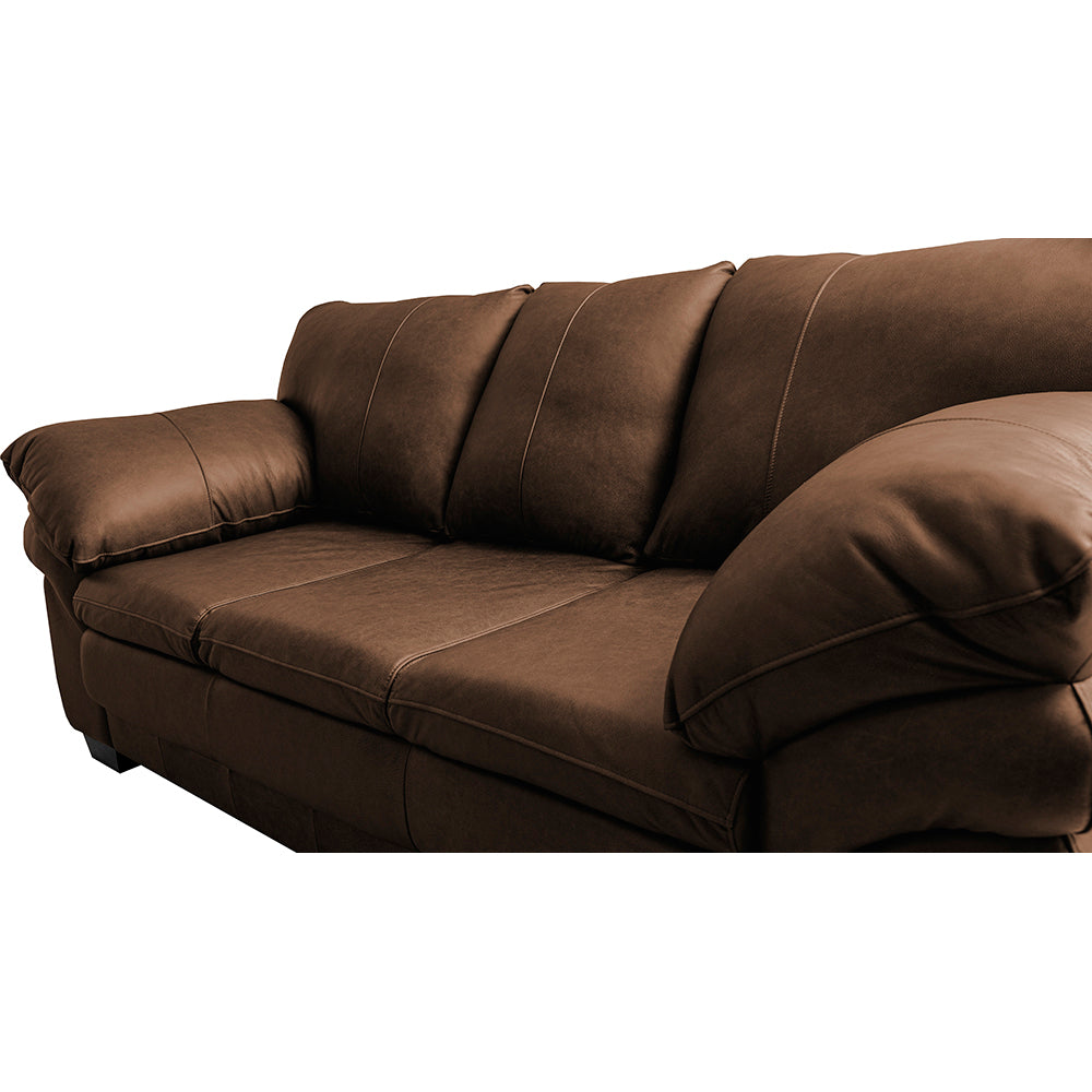 Sofá de Couro Legítimo Cama inBox Monterrey