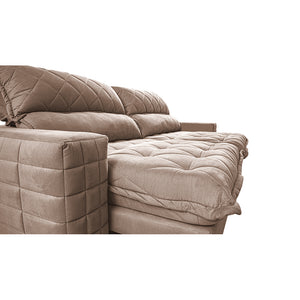 Sofá Retrátil e Reclinável 2,35m Molas Ensacadas Cama inBox Elegance com ThermoGel Velusoft