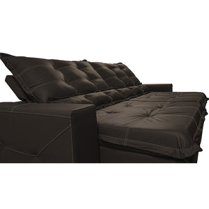 Sofá de Courino Retrátil e Reclinável Cama inBox Bourbon SoftGel D40
