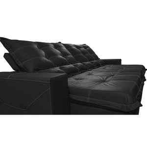 Sofá de Courino Retrátil e Reclinável Cama inBox Bourbon SoftGel D40