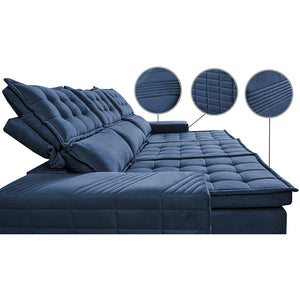 Sofá 3 Lugares Retrátil e Reclinável Cama inBox Senses 2,00m Velusoft