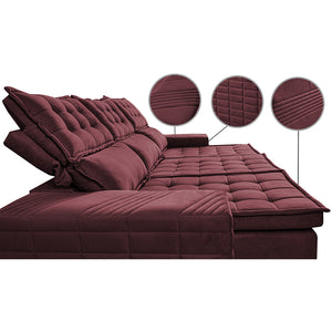Sofá 3 Lugares Retrátil e Reclinável Cama inBox Senses 2,00m Velusoft