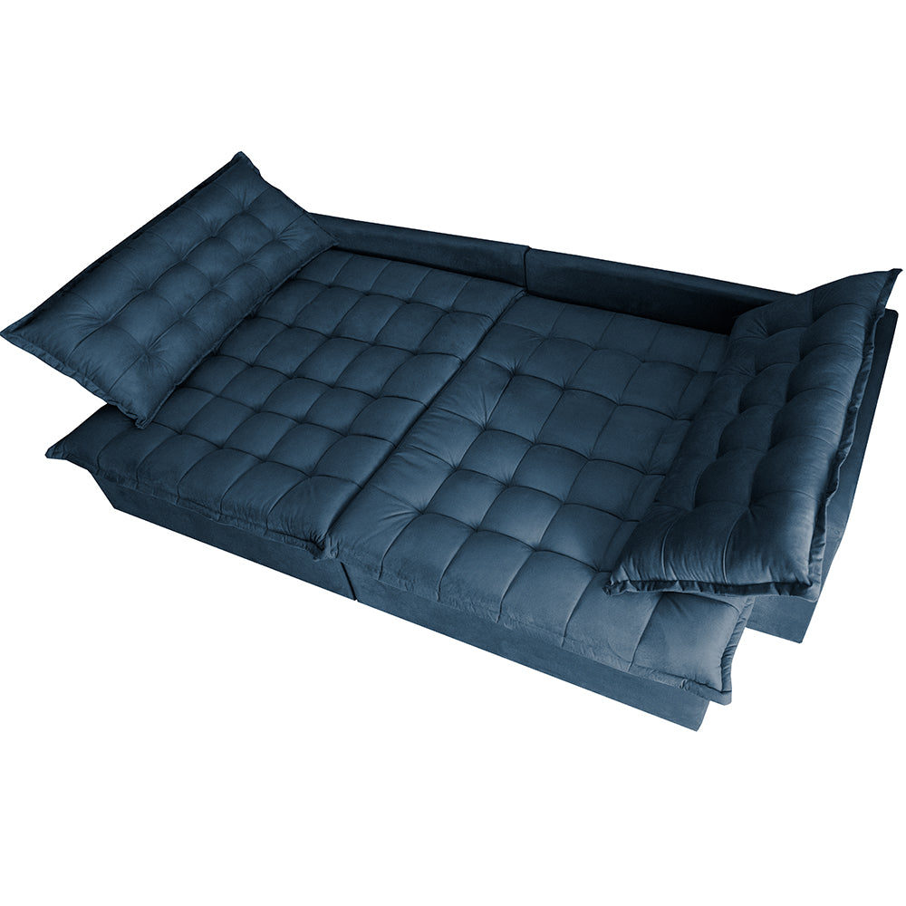 0 - Sofá Retrátil Reclinável e Cama 2,15m Cama inBox Flex Suede V