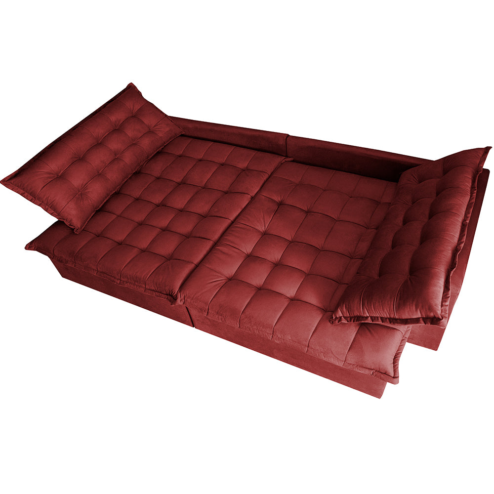 0 - Sofá Retrátil Reclinável e Cama 2,15m Cama inBox Flex Suede V