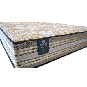 Cama Box Colchão Pillow In + Box Duo Linem de Molas Ensacadas Cama inBox