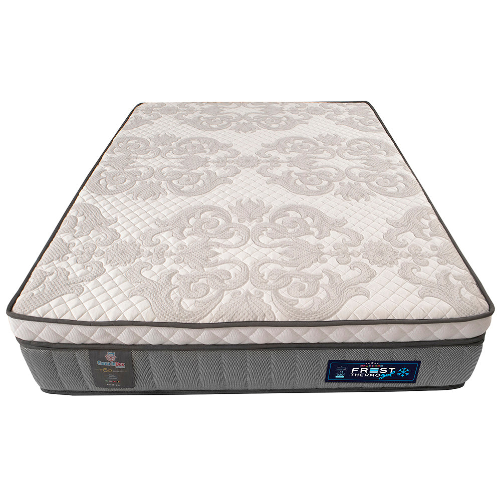 Cama Box Colchão Euro Pillow + Box Molas Ensacadas Cama inBox Frost ThermoGel Living
