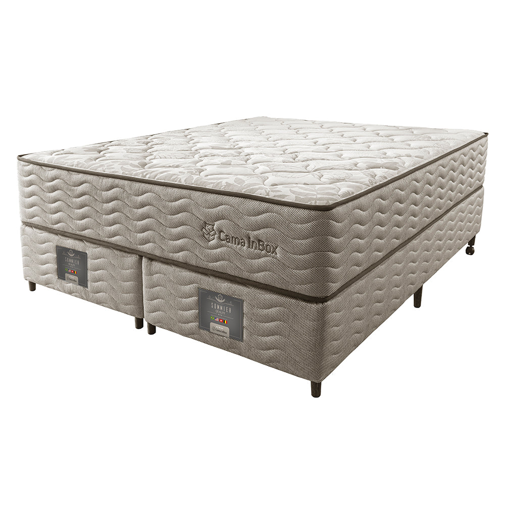 Cama Box Colchão Euro + Box Molas Ensacadas Cama inBox Ocean