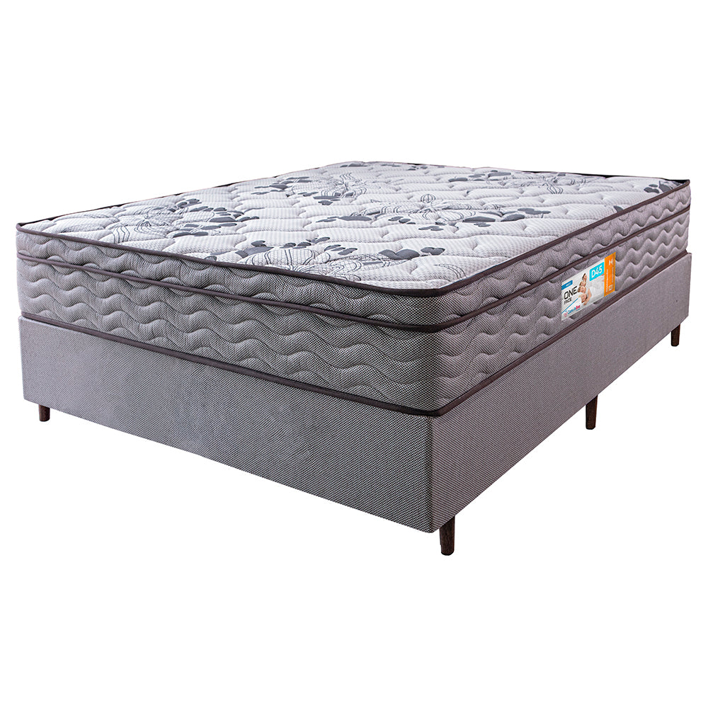 Cama Box Colchão OrtoFirm + Box Desmontável One Face Espuma D45
