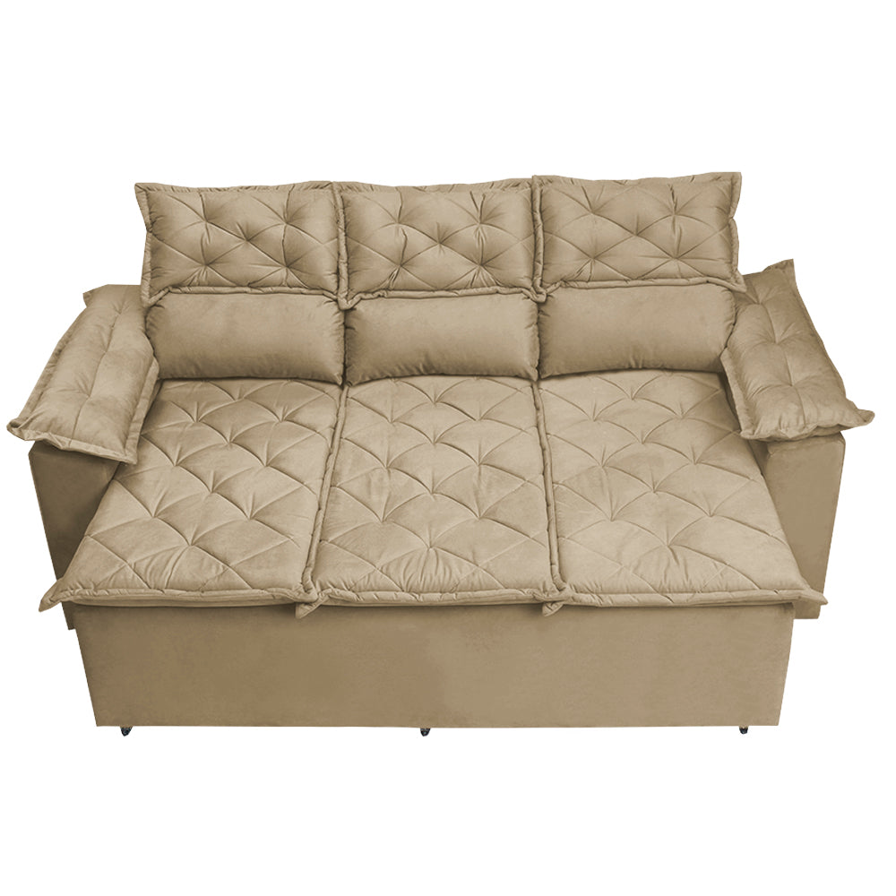 Conjunto de Sofá 3 e 2 Lugares Retrátil e Reclinável Cama inBox Compact