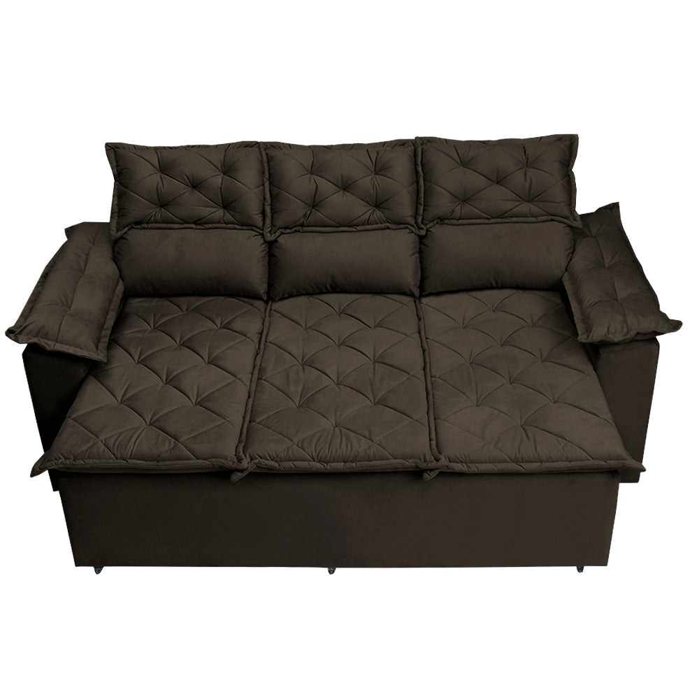 Conjunto de Sofá 3 e 2 Lugares Retrátil e Reclinável Cama inBox Compact