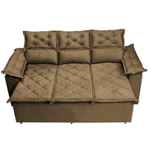 Conjunto de Sofá 3 e 2 Lugares Retrátil e Reclinável Cama inBox Compact