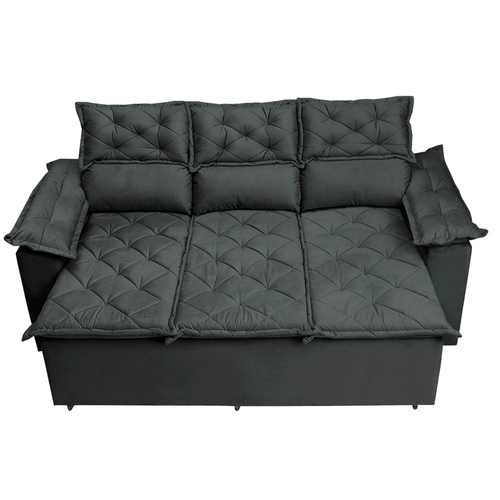 Conjunto de Sofá 3 e 2 Lugares Retrátil e Reclinável Cama inBox Compact