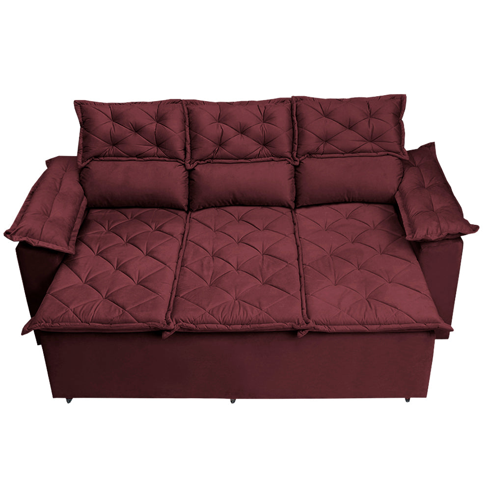Conjunto de Sofá 3 e 2 Lugares Retrátil e Reclinável Cama inBox Compact
