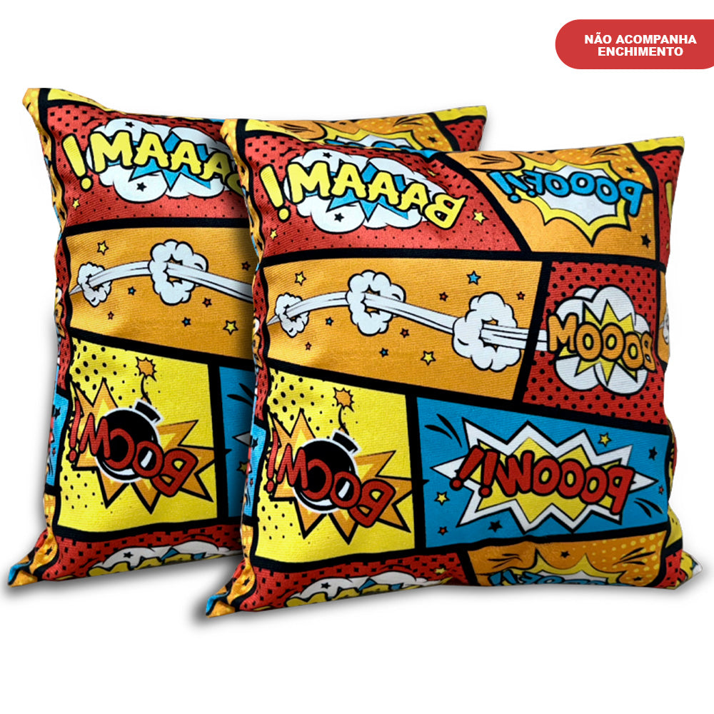 Kit 2 Capas de Almofadas Boom 45x45cm Cama inBox
