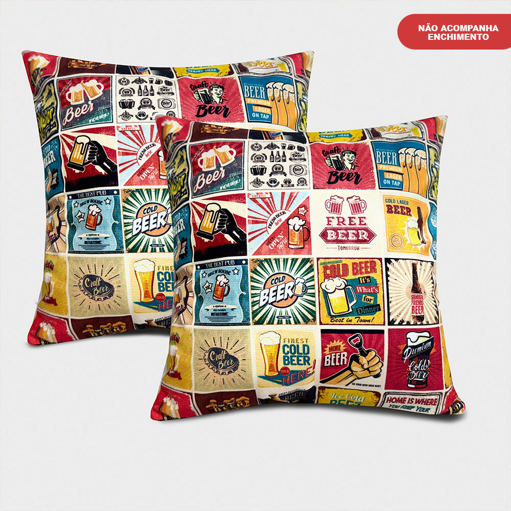 Kit 2 Capas de Almofadas Las Vegas 45x45cm Cama inBox