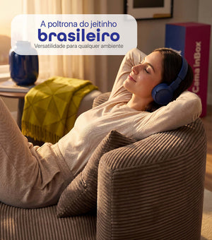 Poltrona Redonda Lena Xpand Tech a Vácuo Velourê Cama inBox
