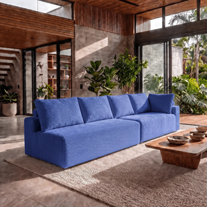 Sofá de Canto Modular Vibe Esquerdo 2,70m x 1,70m Xpand Tech Tecido Velourê Cama inBox