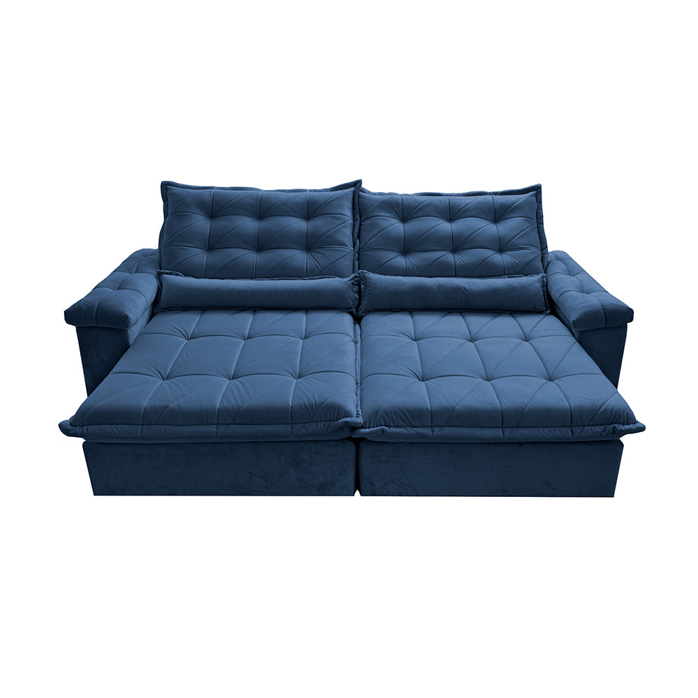 Sofá Retrátil e Reclinável Big Fresh com SoftGel D40 Velupluma Cama inBox