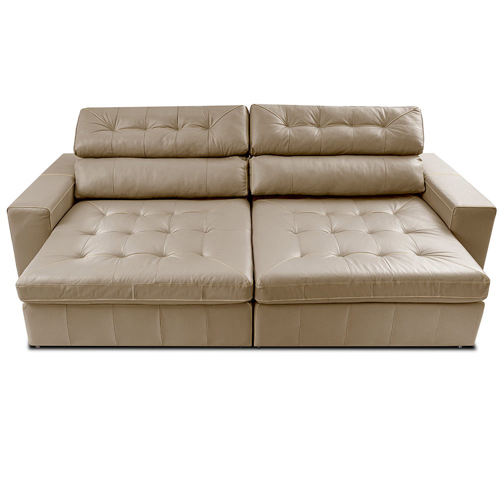Sofá de Couro Elétrico Retrátil Cama inBox Gran Vitaly SoftGel D40