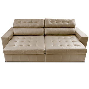 Sofá de Couro Elétrico Retrátil Cama inBox Gran Vitaly SoftGel D40