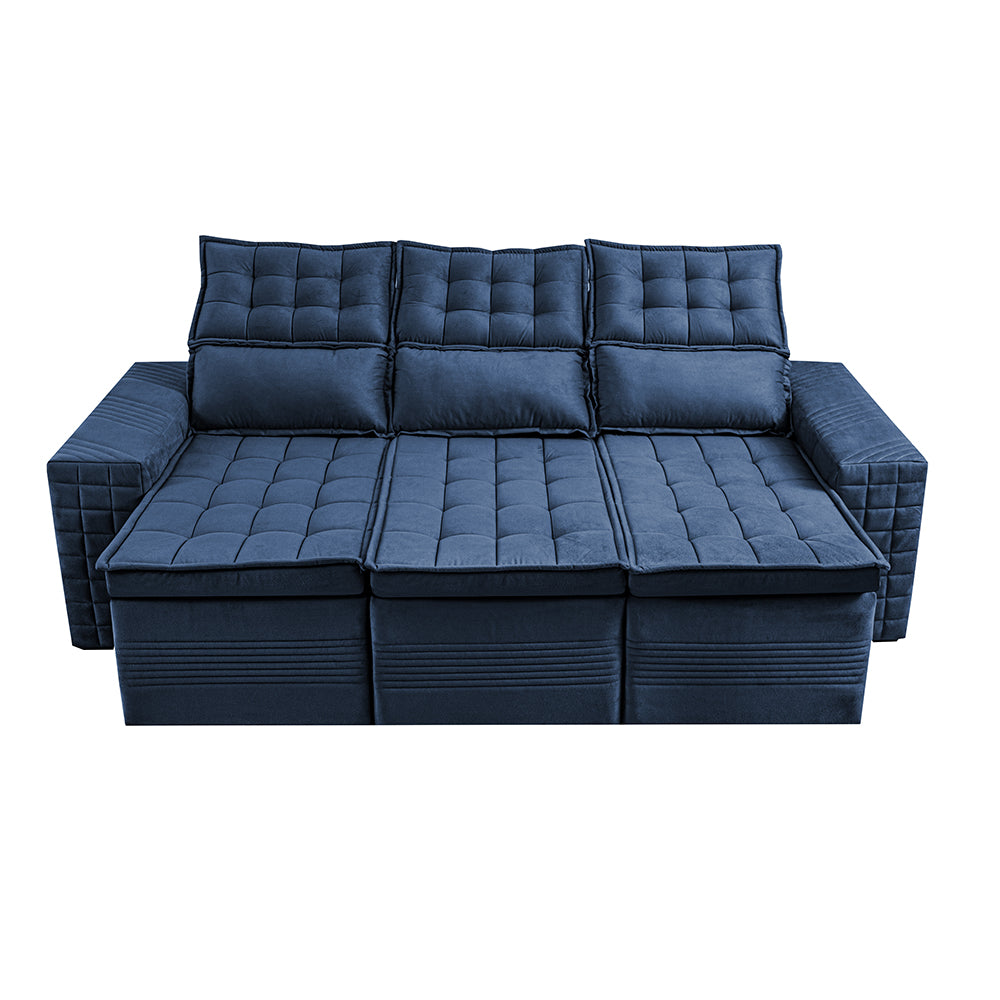 Sofá 3 Lugares Retrátil e Reclinável Cama inBox Senses 2,00m Velusoft