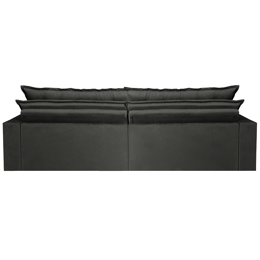 Sofá Retrátil Reclinável e Cama 2,15m Cama inBox Flex Suede Velusoft Cinza