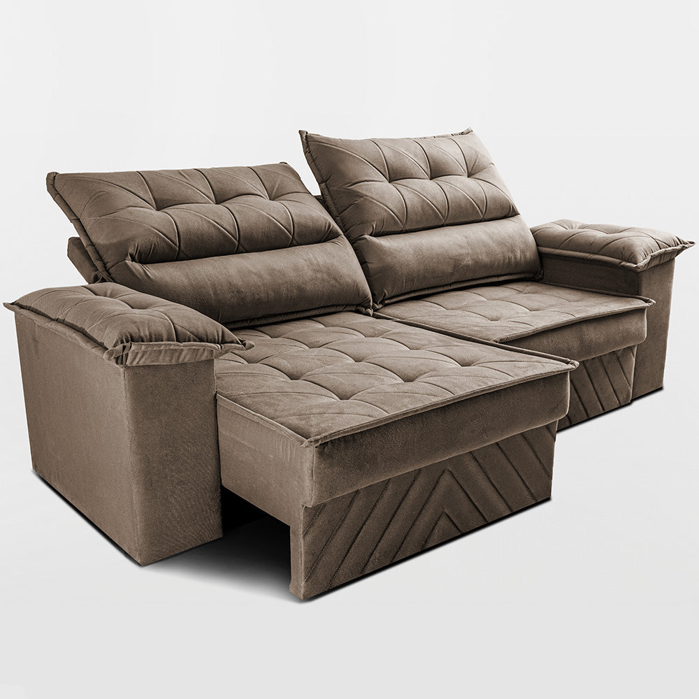 Sofá Retrátil e Reclinável Thunder com Molas e Espuma D33 Cama inBox