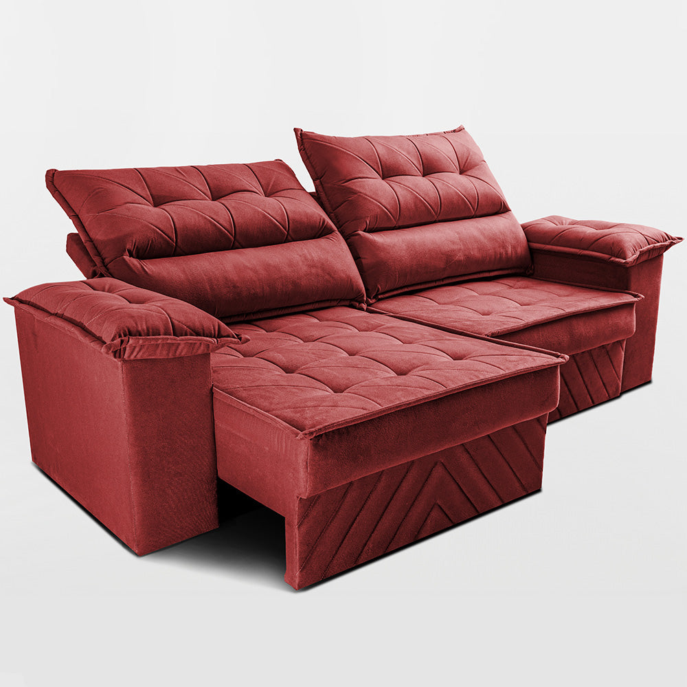Sofá Retrátil e Reclinável Thunder com Molas e Espuma D33 Cama inBox