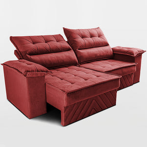 Sofá Retrátil e Reclinável Thunder com Molas e Espuma D33 Cama inBox