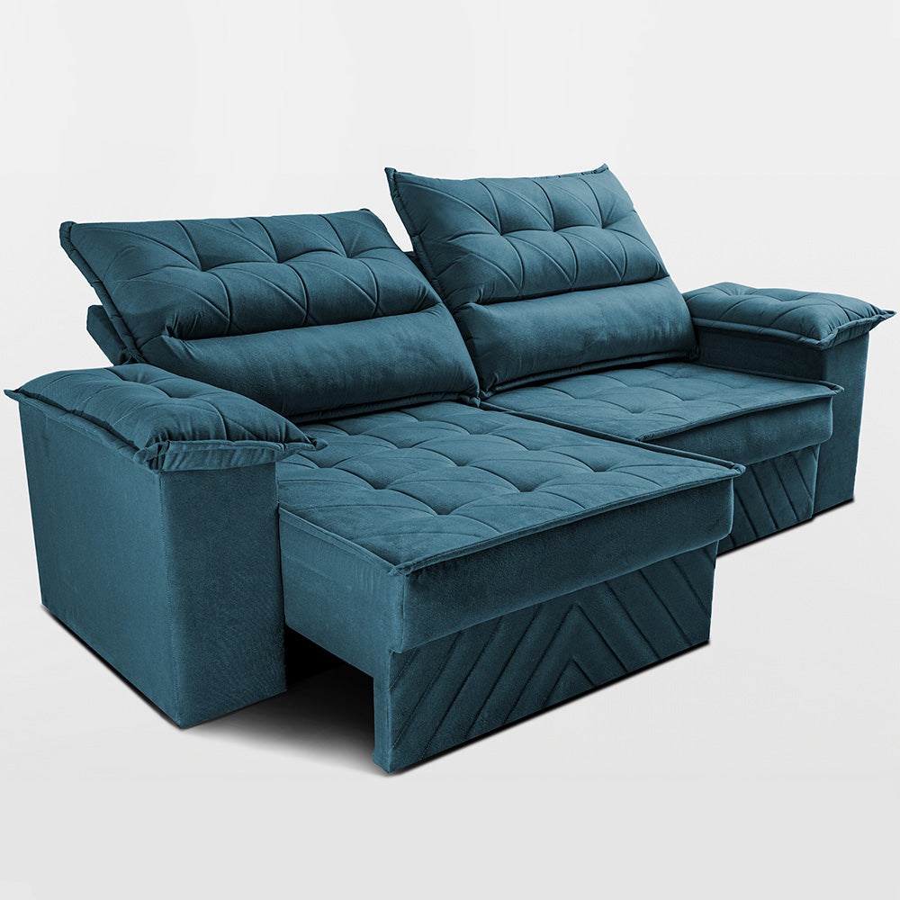 Sofá Retrátil e Reclinável Thunder com Molas e Espuma D33 Cama inBox