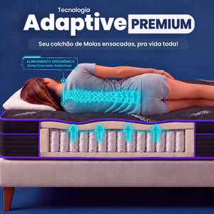 Colchão de Molas Ensacadas a Vácuo Purple Cama inBox