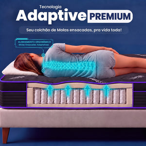 Colchão de Molas Ensacadas a Vácuo Purple Cama inBox